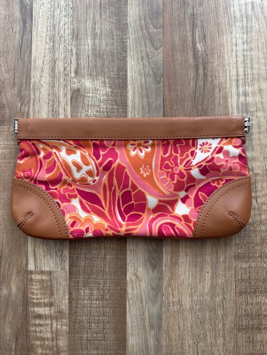 Ann Taylor Handbags - Women's Vintage Y2K Ann Taylor Canvas Floral Magnetic Clutch Soft Girl Coquette